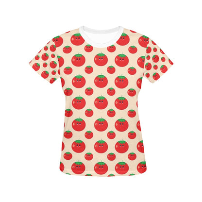 Tomato Print Design LKS308 Women's  T-shirt