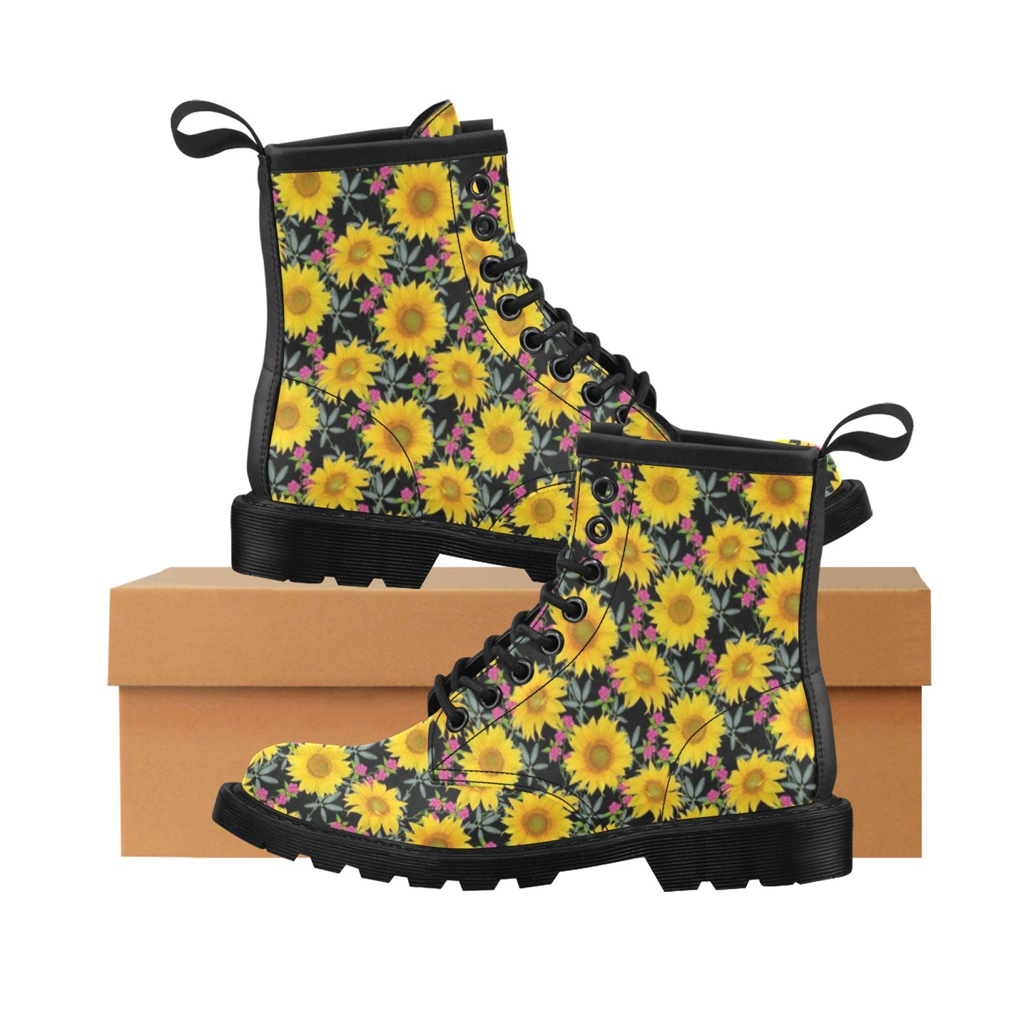 Sunflower Pattern Print Design SF014 Women's Boots