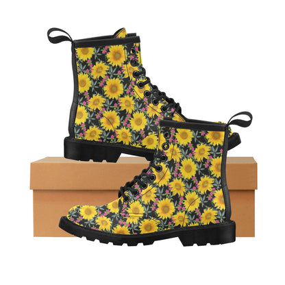 Sunflower Pattern Print Design SF014 Women's Boots