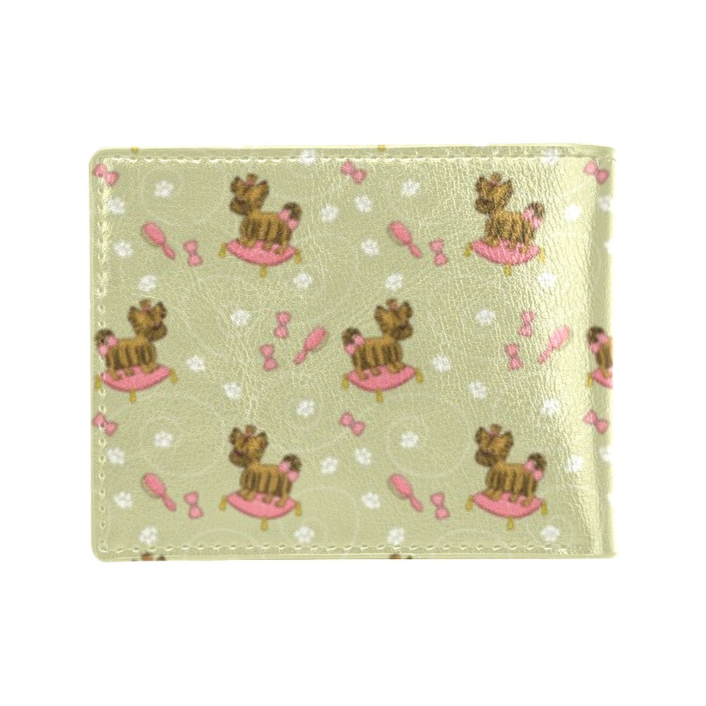 Yorkshire Cute Terriers Print Design LKS301 Men's ID Card Wallet
