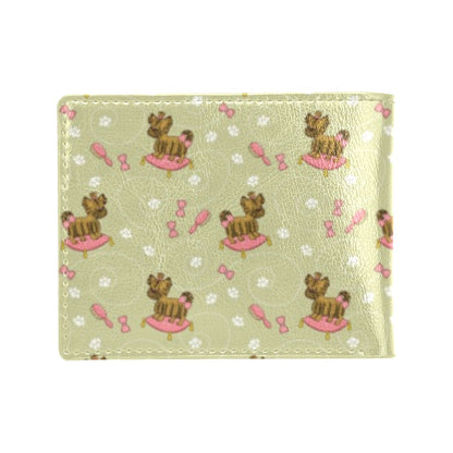 Yorkshire Cute Terriers Print Design LKS301 Men's ID Card Wallet