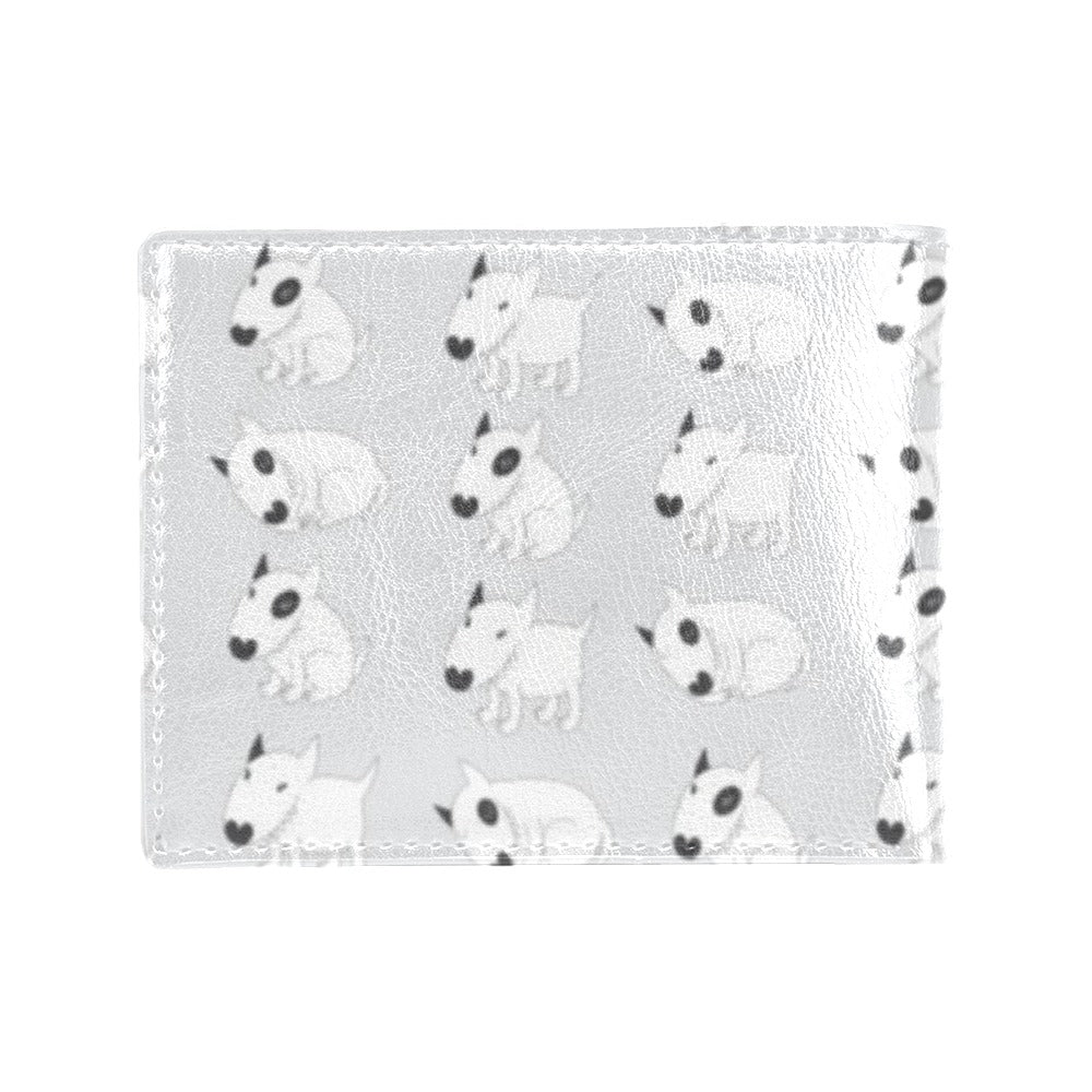 Bull Terrier hand draw Print Pattern Men's ID Card Wallet