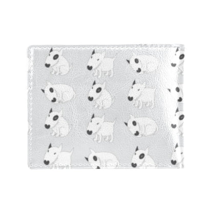 Bull Terrier hand draw Print Pattern Men's ID Card Wallet