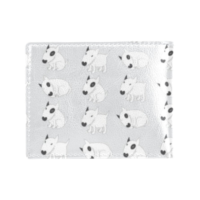 Bull Terrier hand draw Print Pattern Men's ID Card Wallet