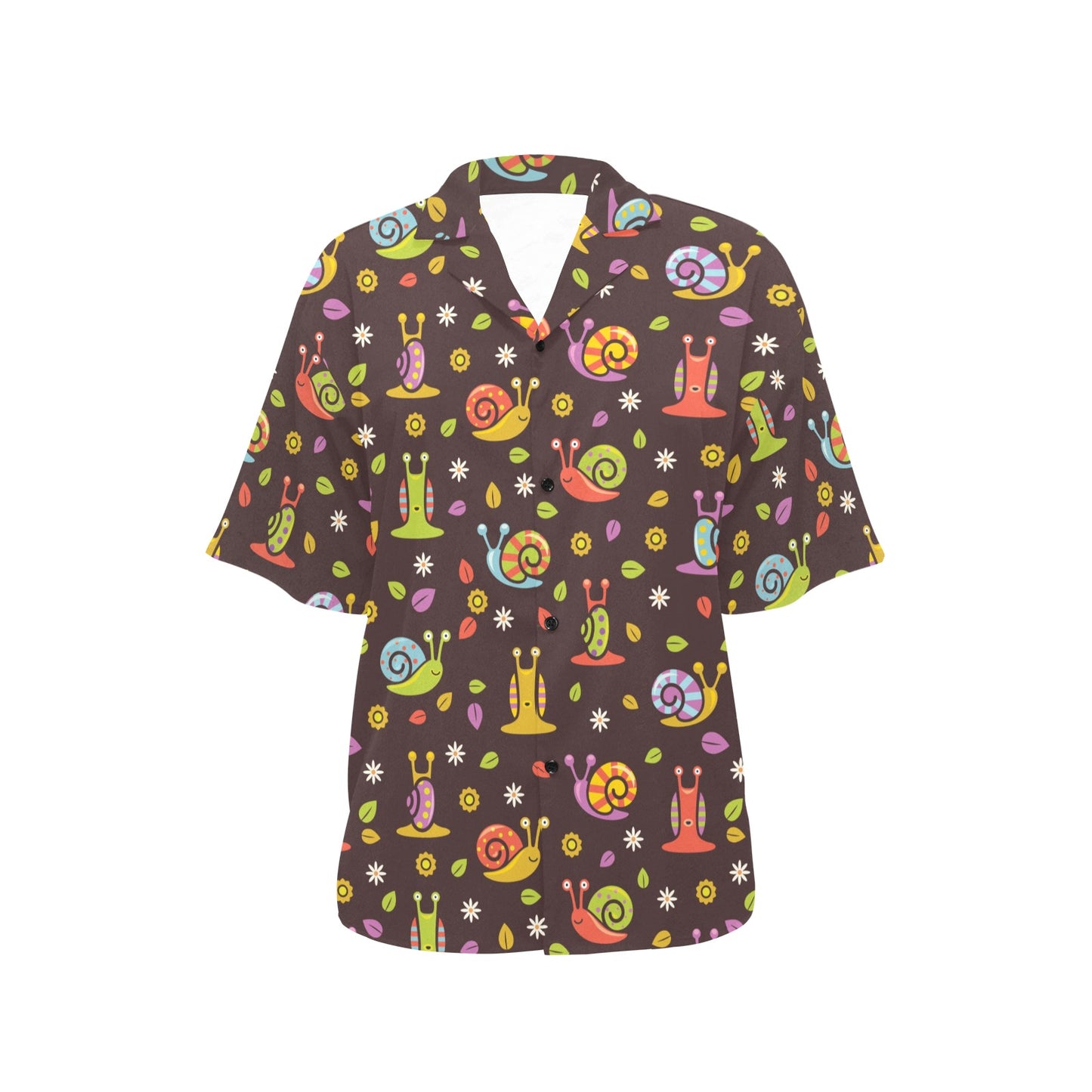 Snail Pattern Print Design 01 Women's Hawaiian Shirt