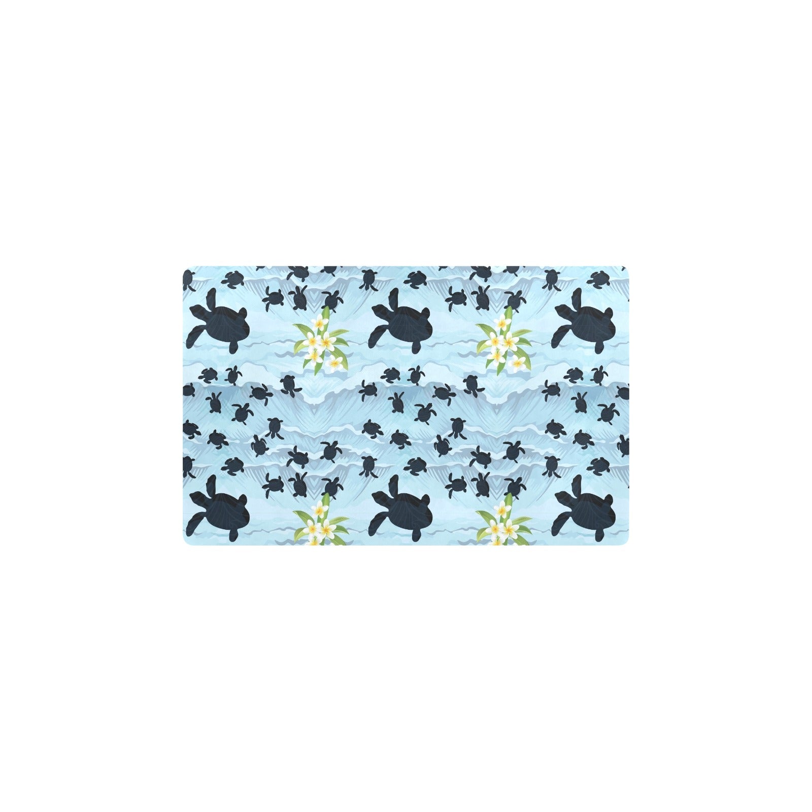 Sea Turtle Pattern Print Design T011 Kitchen Mat