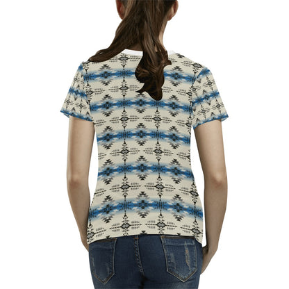 Southwest Pattern Print Design LKS304 Women's  T-shirt