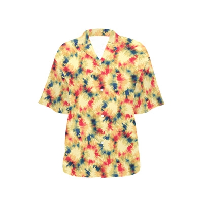 Tie Dye Print Design LKS302 Women's Hawaiian Shirt