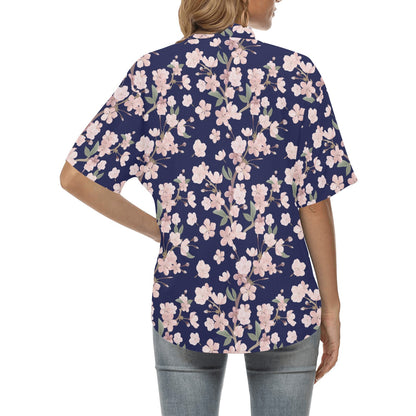 Sakura Print Design LKS301 Women's Hawaiian Shirt