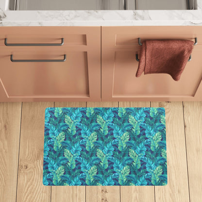 Banana Leaf Pattern Print Design 06 Kitchen Mat