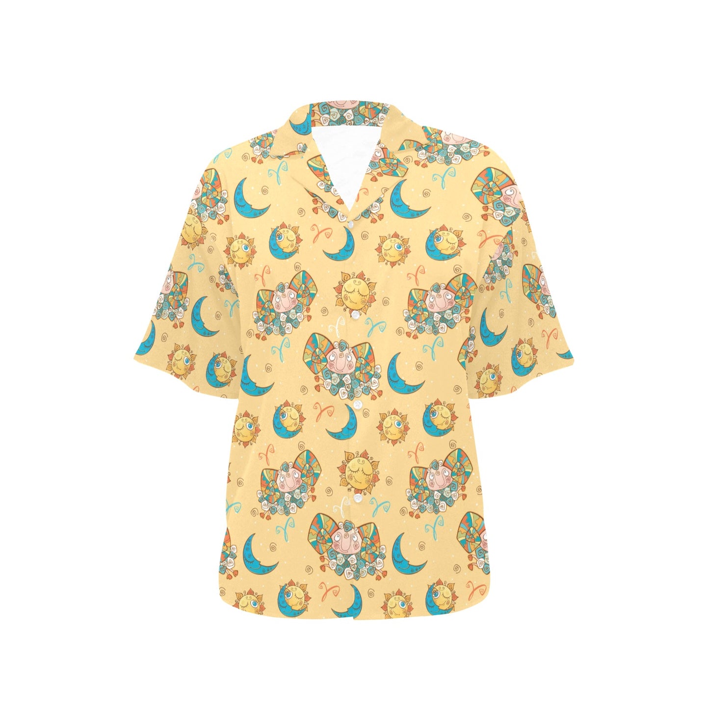 Aries Zodiac Pattern Print Design 03 Women's Hawaiian Shirt
