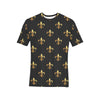 Fleur De Lis Gold Pattern Print Design 03 Men's All Over Print T-shirt