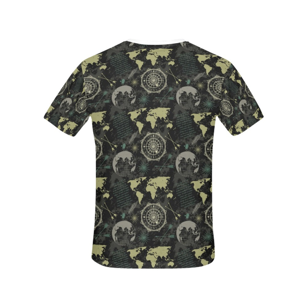 World Map Print Design LKS303 Women's  T-shirt
