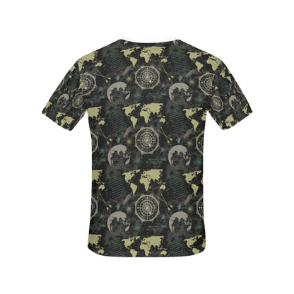 World Map Print Design LKS303 Women's  T-shirt