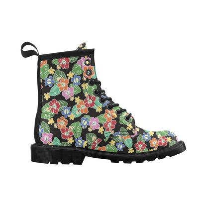 Hawaiian Themed Pattern Print Design H010 Women's Boots