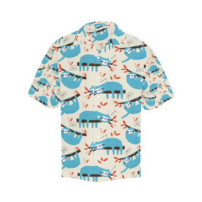 Sloth Print Design LKS3011 Men's Hawaiian Shirt