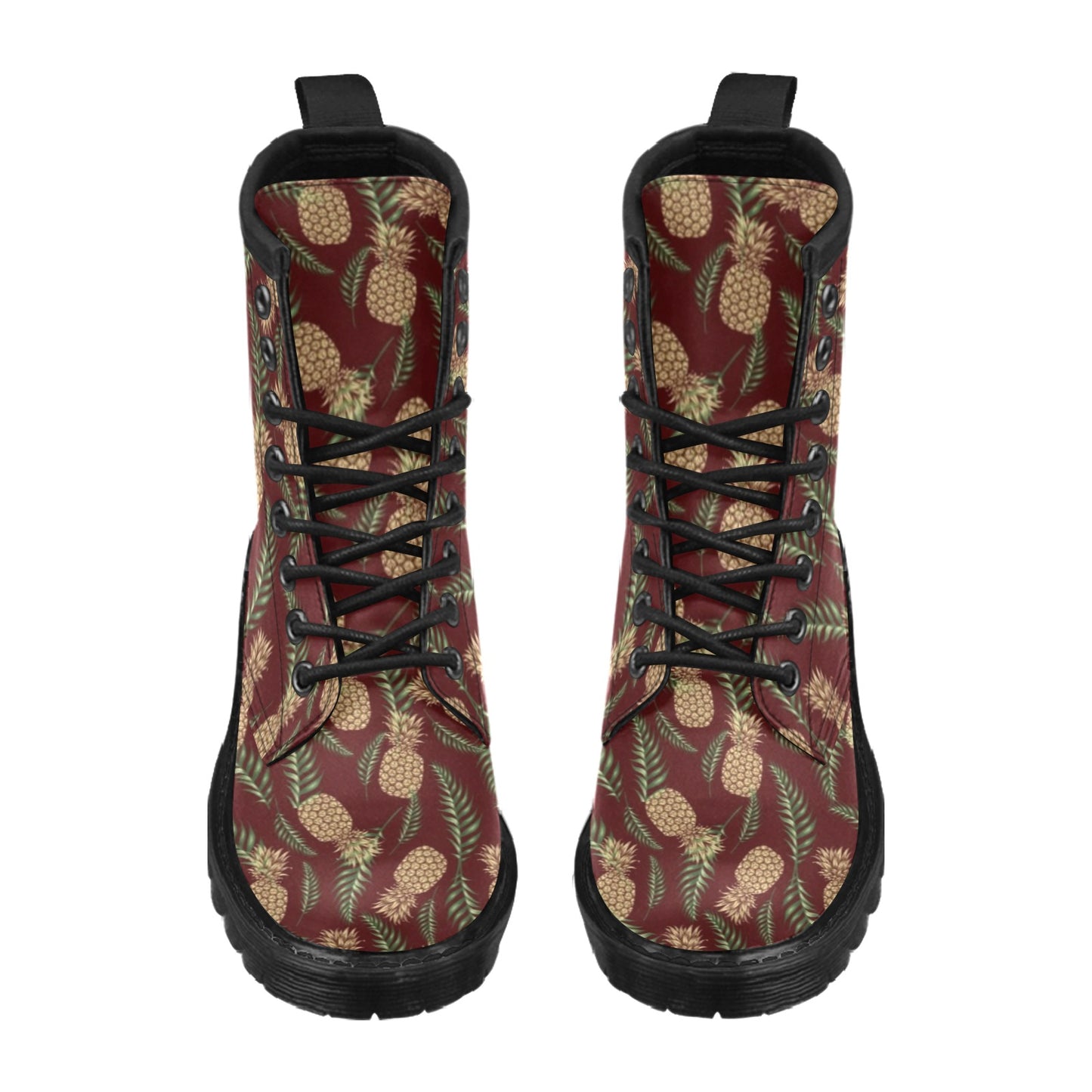 Pineapple Pattern Print Design PP013 Women's Boots