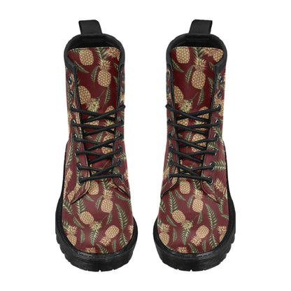 Pineapple Pattern Print Design PP013 Women's Boots