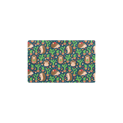 Hedgehog Cactus Pattern Print Design 04 Kitchen Mat