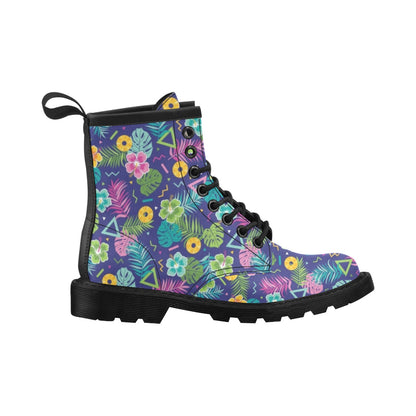 Hawaiian Themed Pattern Print Design H014 Women's Boots