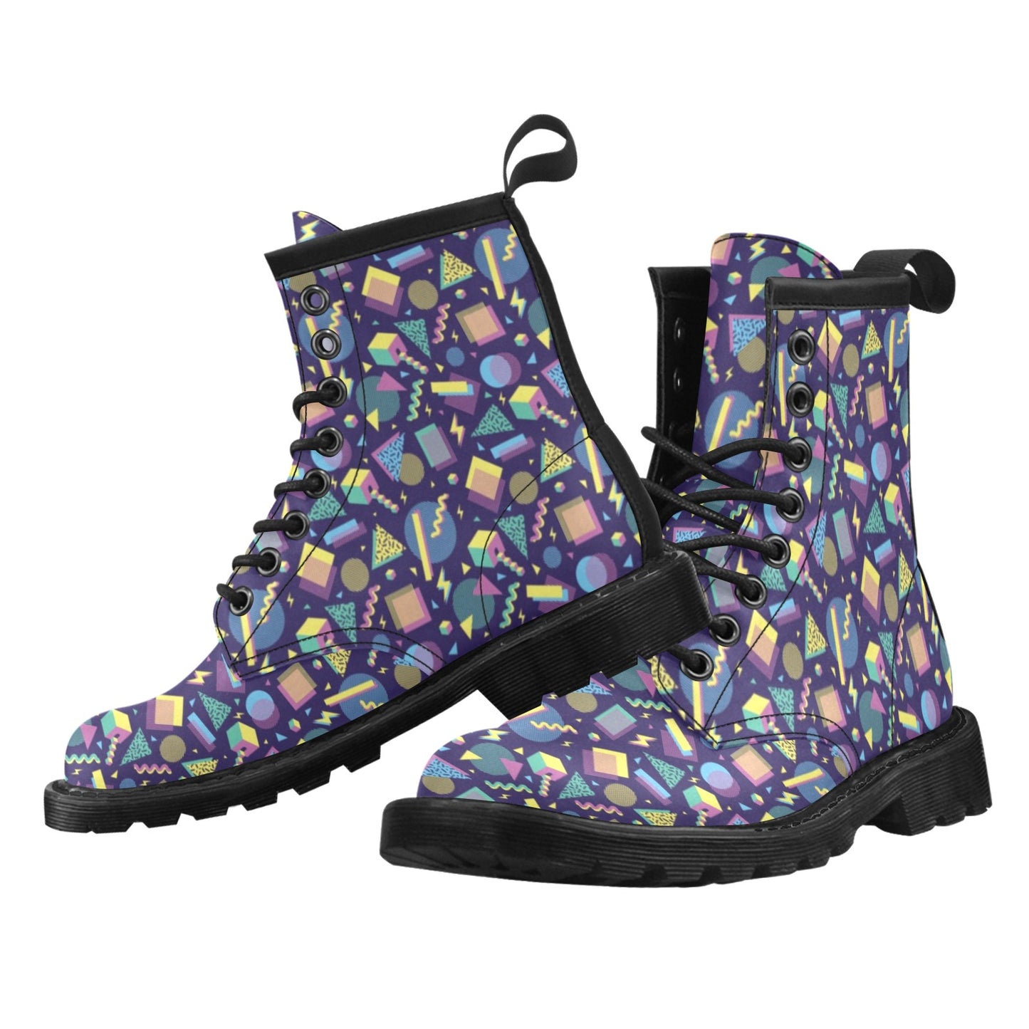 Geometric Print Design LKS401 Women's Boots