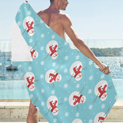 Snowman Print Design LKS304 Beach Towel 32" x 71"