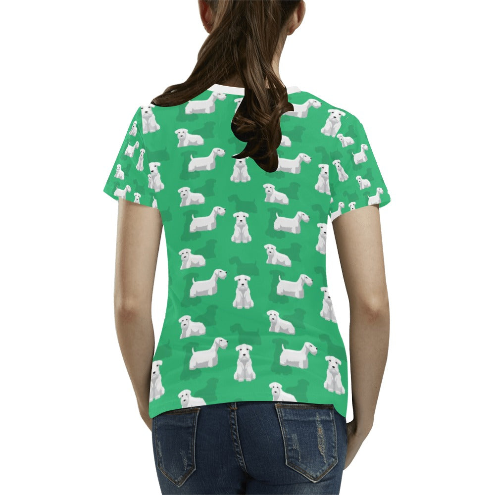 Sealyham Terriers Print Design LKS301 Women's  T-shirt