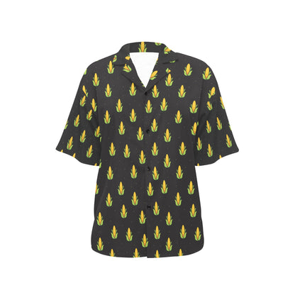 Corn Pattern Print Design 04 Women's Hawaiian Shirt