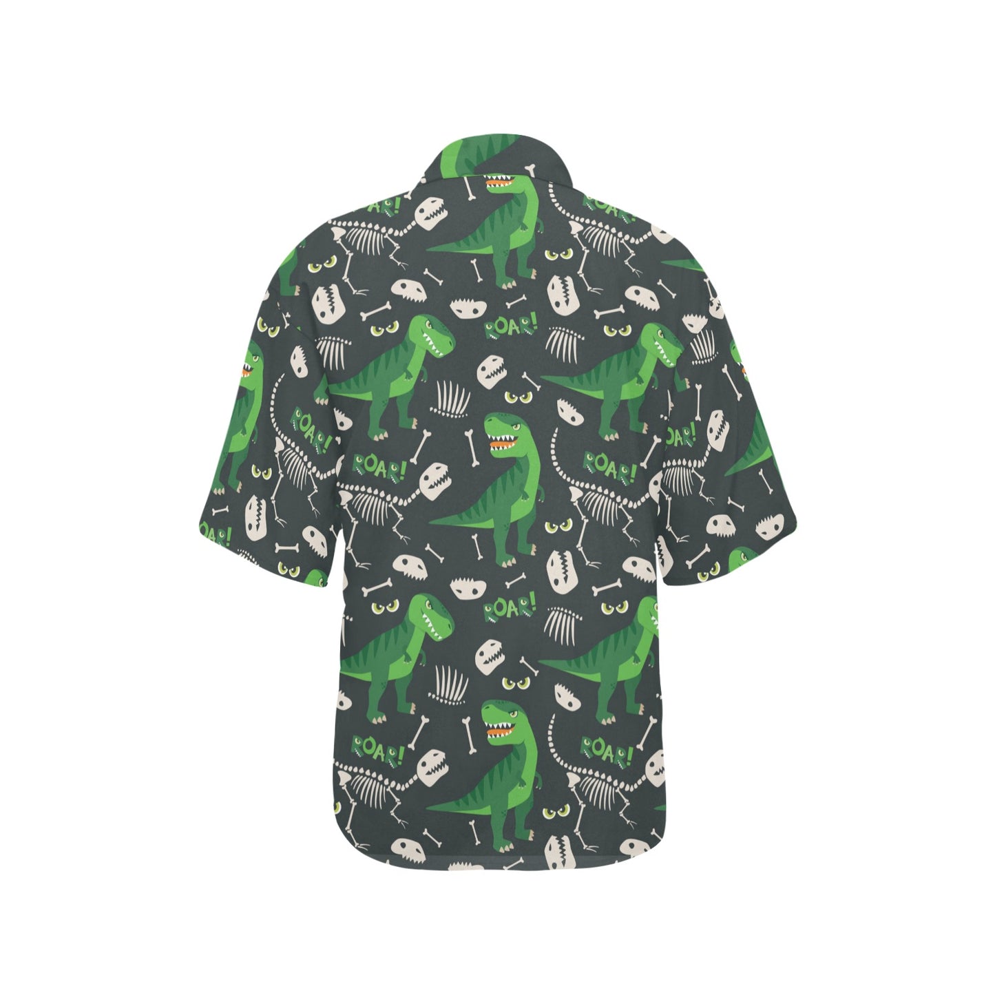 T Rex Pattern Print Design A05 Women's Hawaiian Shirt