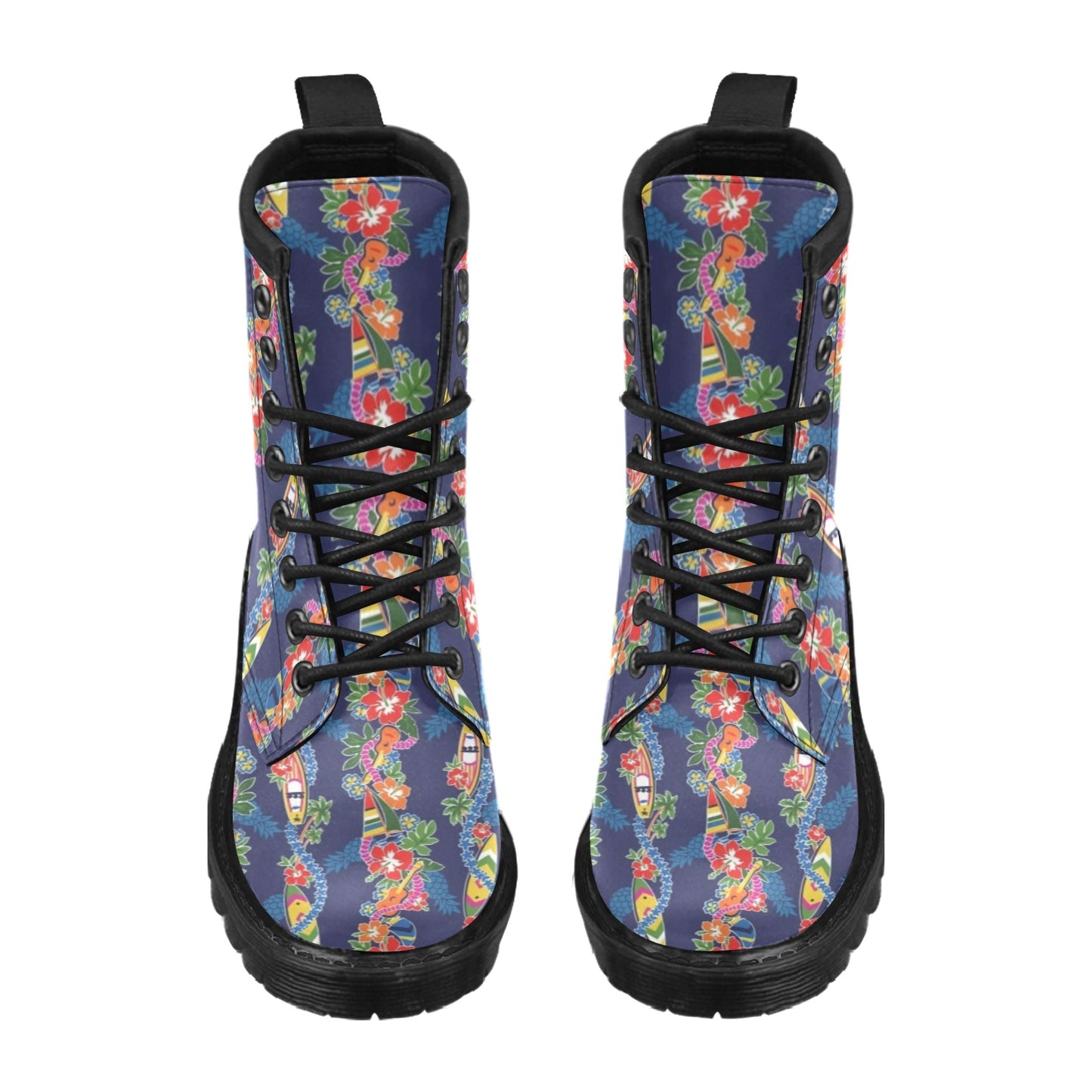 Hawaiian Themed Pattern Print Design H04 Women's Boots