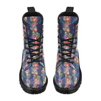 Hawaiian Themed Pattern Print Design H04 Women's Boots