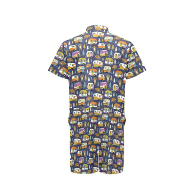 Camper Pattern Print Design 04 Men's Romper