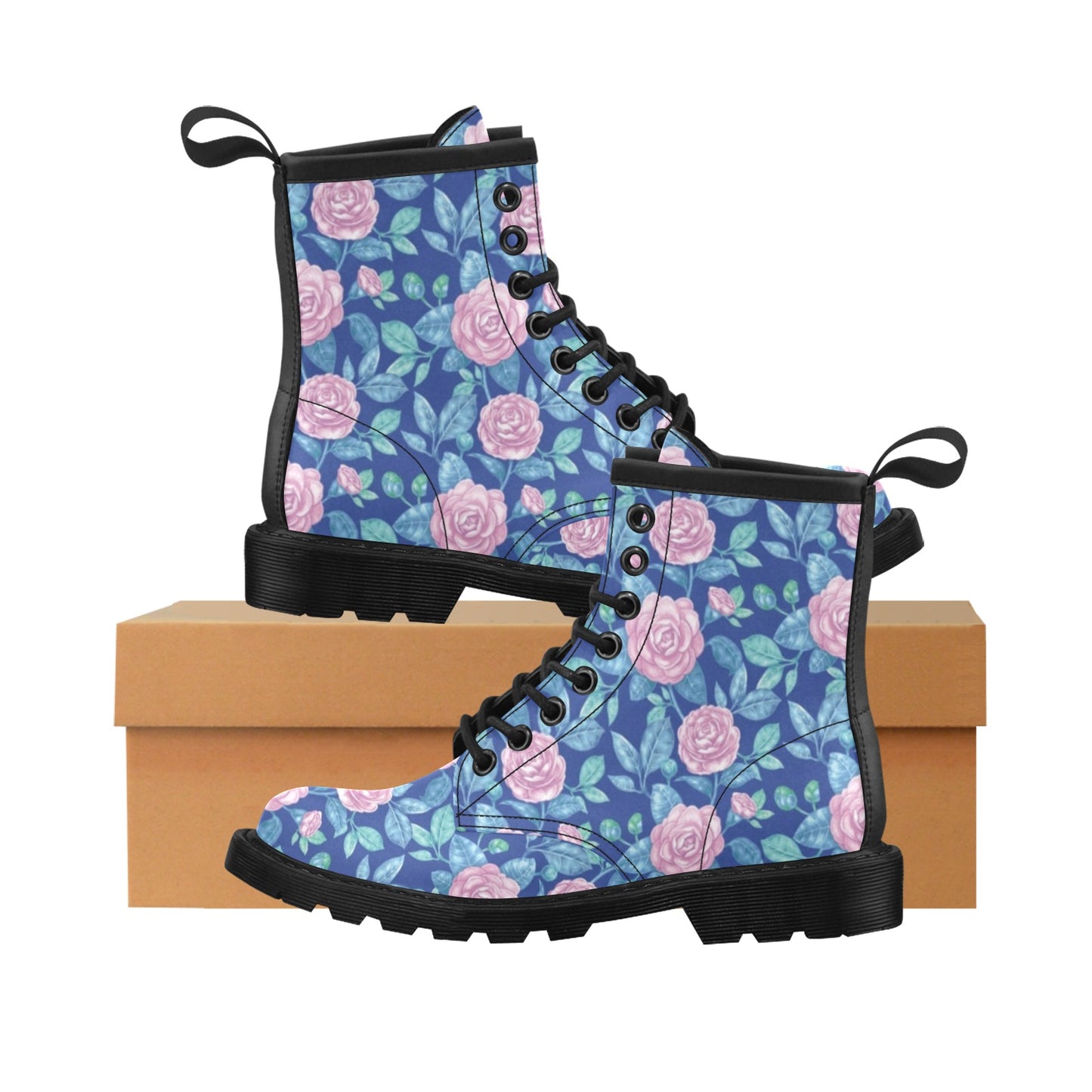 Camellia Pattern Print Design CM05 Women's Boots