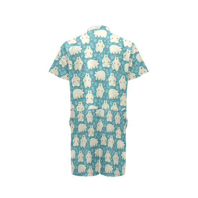 Bear Pattern Print Design BE04 Men's Romper