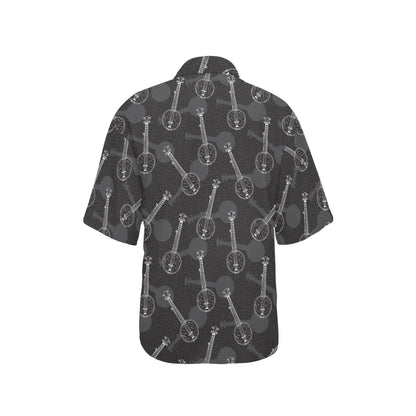 Banjo Pattern Print Design 03 Women's Hawaiian Shirt