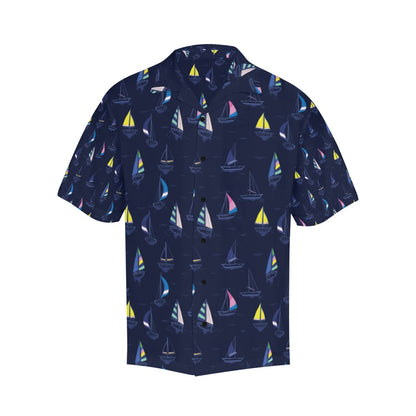 Sailboat Print Design LKS305 Men's Hawaiian Shirt