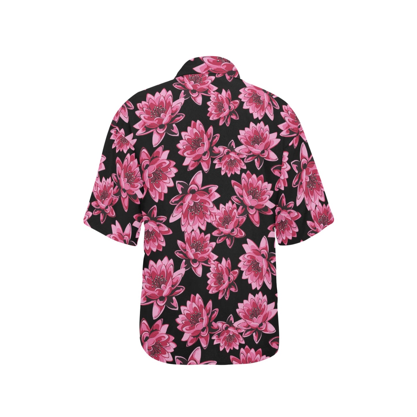 Lotus Pattern Print Design 03 Women's Hawaiian Shirt
