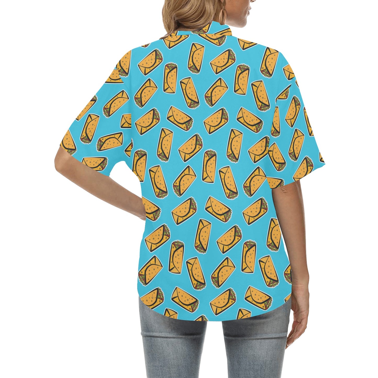 Burrito Print Design LKS301 Women's Hawaiian Shirt