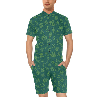 Accounting Financial Pattern Print Design 02 Men's Romper