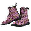 Tropical Folower Pink Hibiscus Print Women's Boots