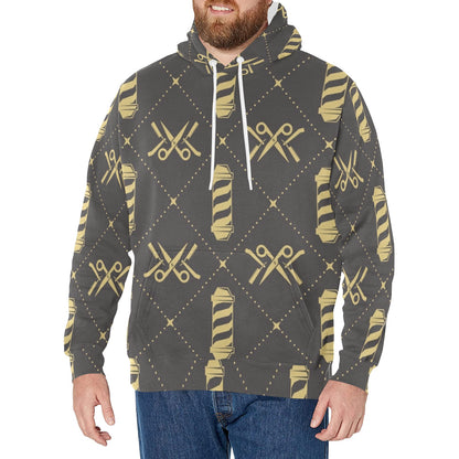 Barber Design Print Pattern JJ008 Men's Pullover Hoodie