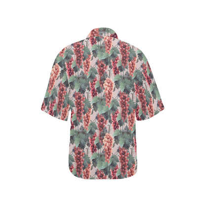 Grape Pattern Print Design GP01 Women's Hawaiian Shirt