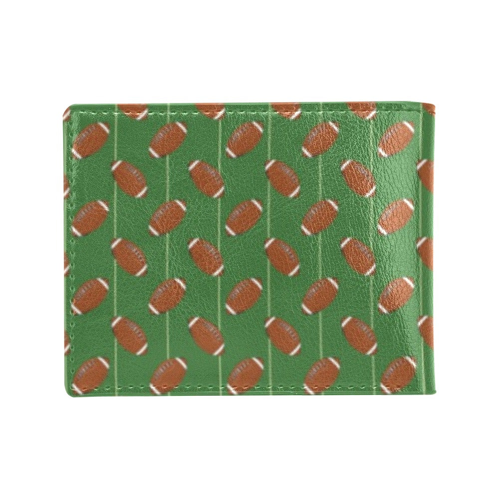 American Football on Field Themed Men's ID Card Wallet