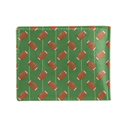 American Football on Field Themed Men's ID Card Wallet