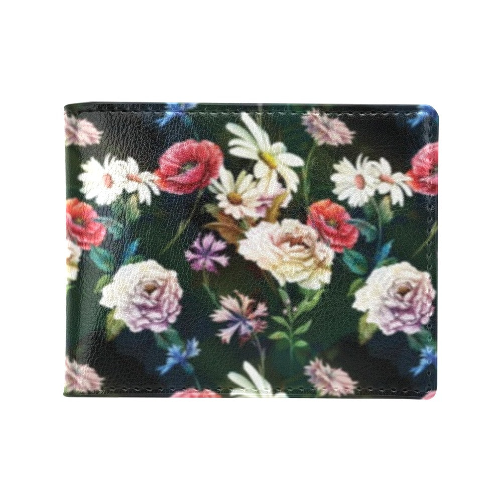 Summer Floral Print Design LKS303 Men's ID Card Wallet
