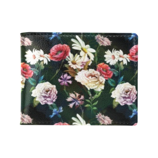 Summer Floral Print Design LKS303 Men's ID Card Wallet