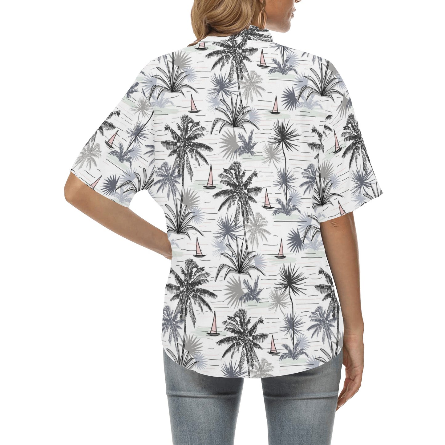 Pacific island Pattern Print Design A04 Women's Hawaiian Shirt