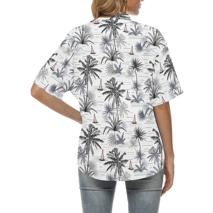 Pacific island Pattern Print Design A04 Women's Hawaiian Shirt