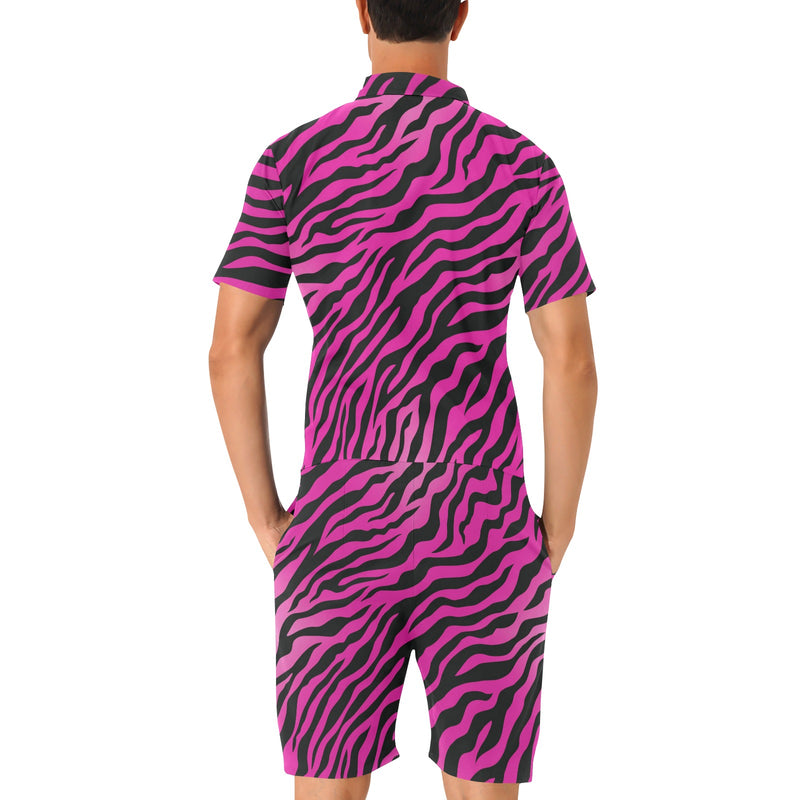 Pink Zebra Men's Romper