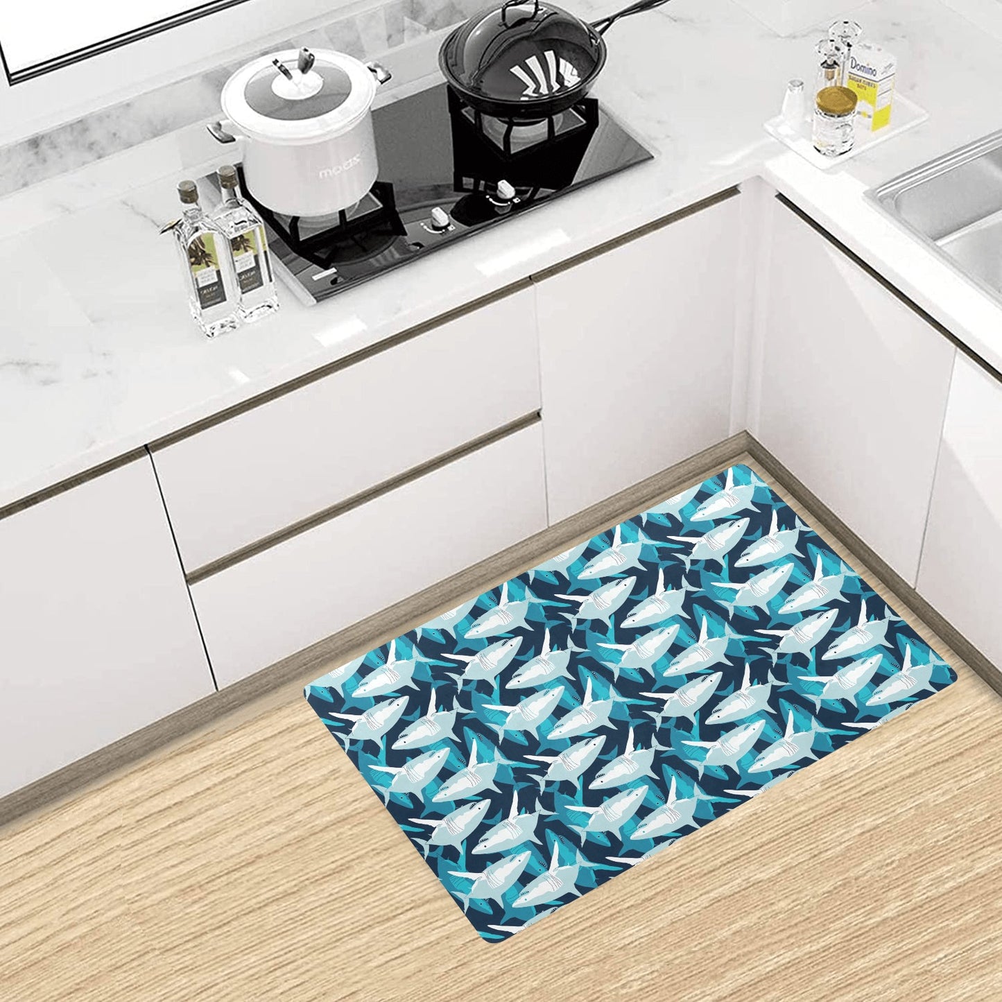 Shark Design Print Kitchen Mat